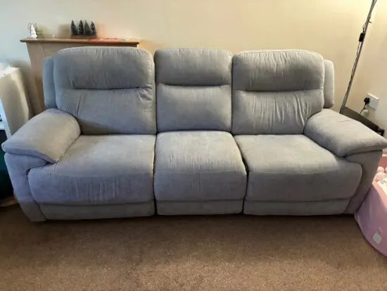 Furniture village 3 seater recliner sofa with usb&usbc ports
