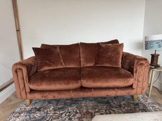 NEXT rust coloured 2 seat Odella Sofa