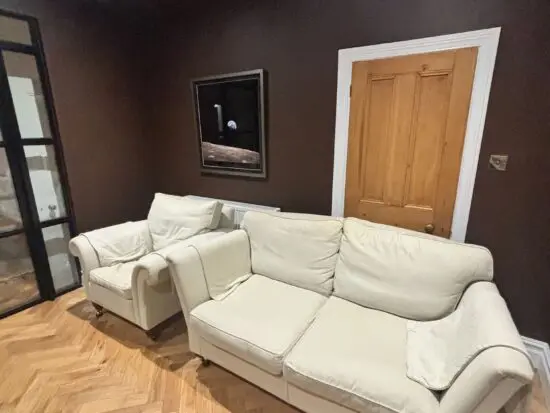 Duresta 2 seater sofa and chair set (Beige)