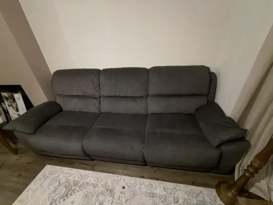 Oak furniture land Goodwood charcoal grey 3 seater electric recliner sofa