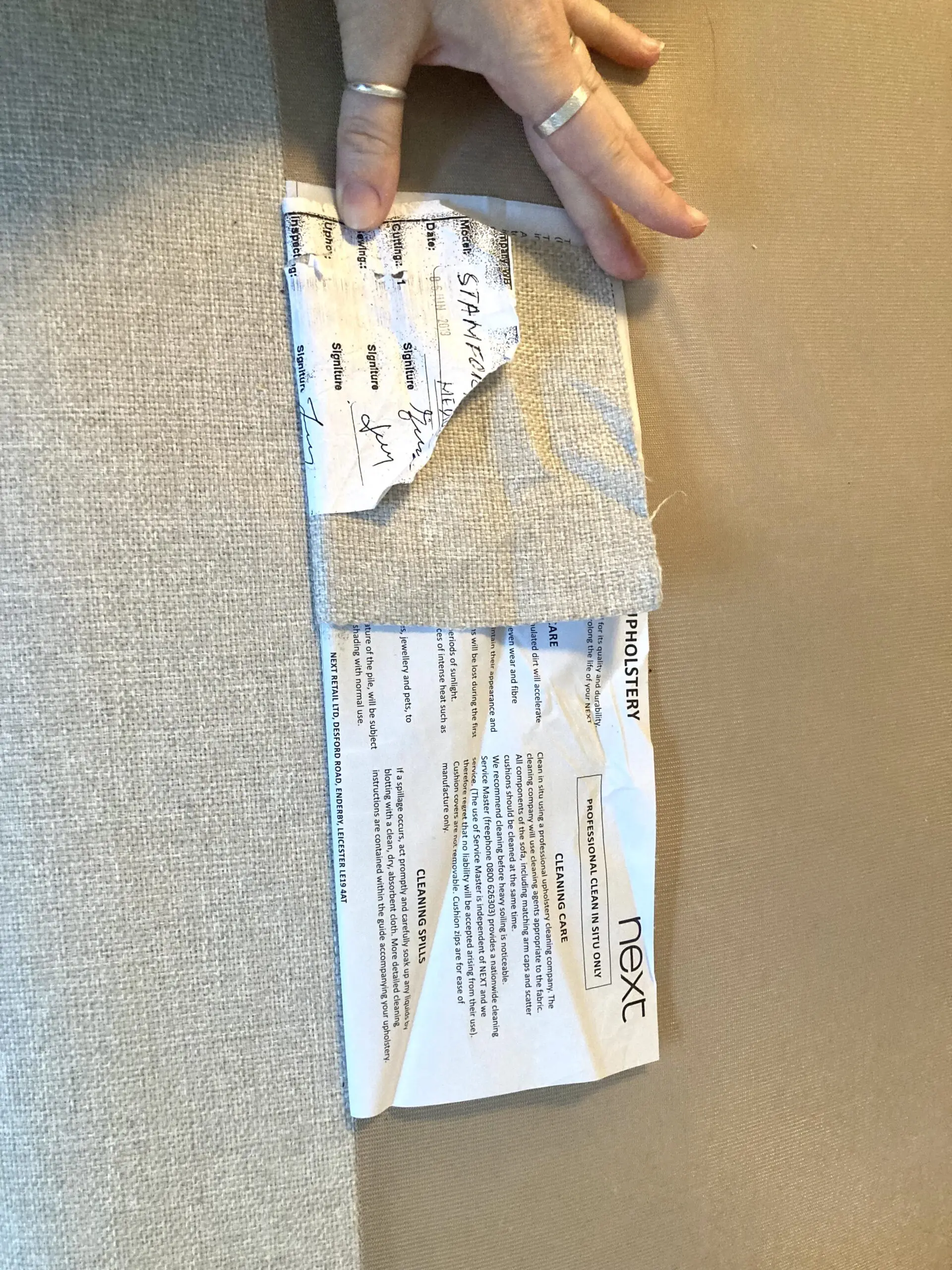 Next Stamford 2 seater in tweedy blend oyster