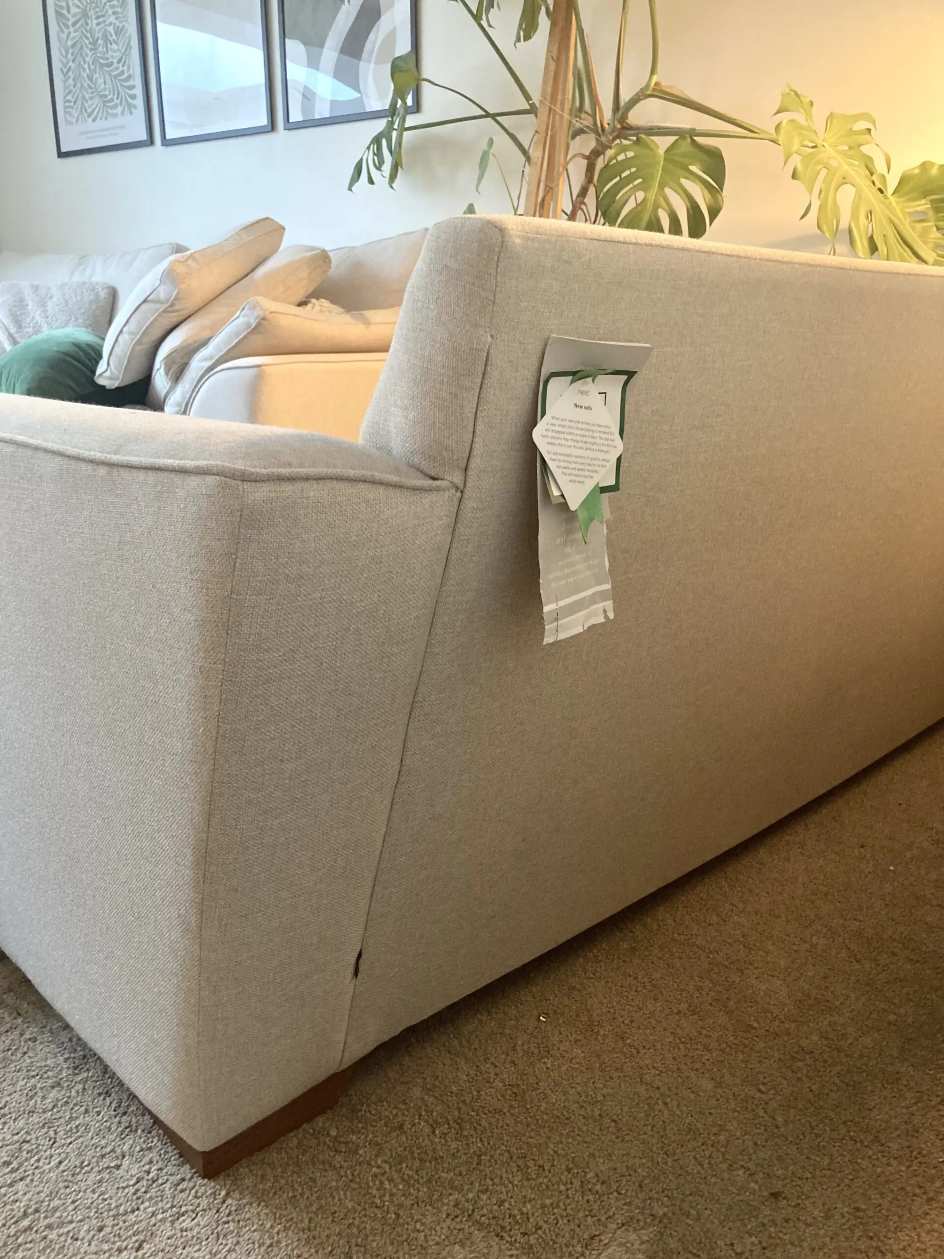 Next Stamford 2 seater in tweedy blend oyster