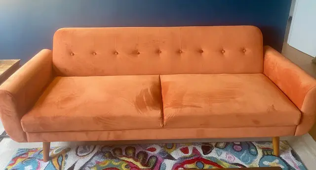 As Good As New – Dreams Gallway 3-Seater Clic Clac Sofa Bed – Burnt Orange