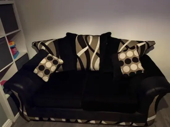 Black/brown Sofa Set