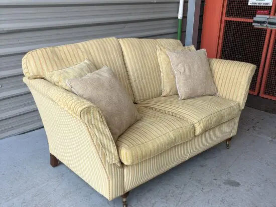 Yellow Stripe 2 Seater Sofa