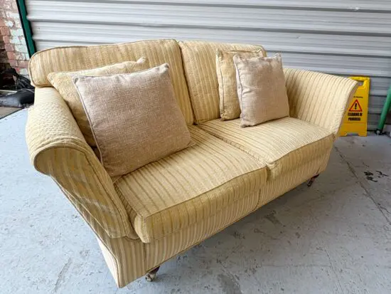 Yellow Stripe 2 Seater Sofa