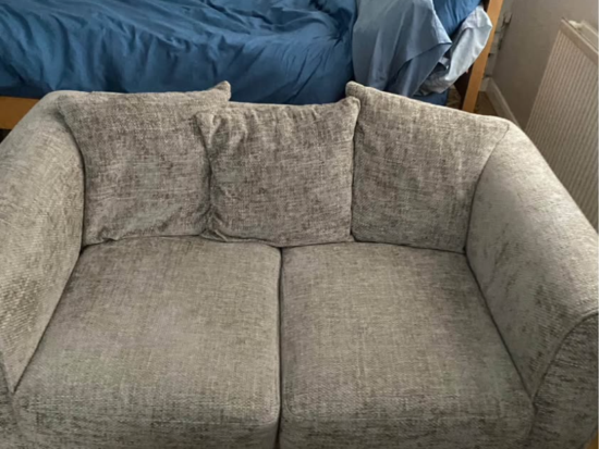 Dunelm beige 2 person sofa