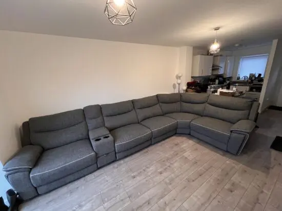 DFS Charcoal grey corner sofa
