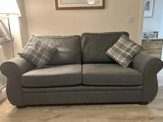 Harvey’s 3 seater sofa and matching footstool. Approx 5/6 years old. Good condition.
