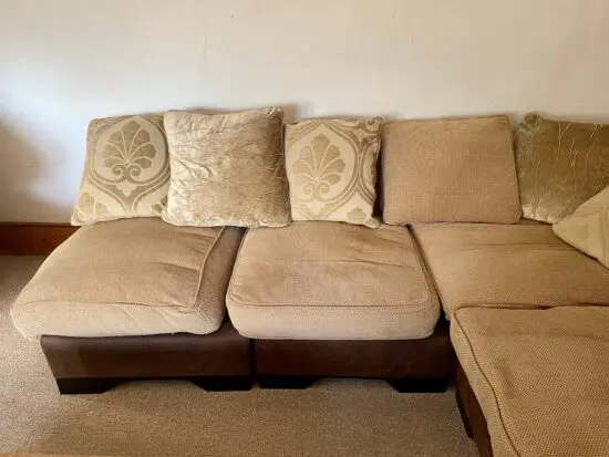 DFS Low Back Corner Unit with Cushions
