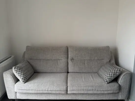 Ashley Manor fabric 3 seater couch - grey/beige