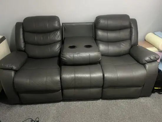 Grey 3 seaters x 2 in very good/excellent condition