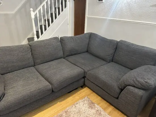 Charcoal corner sofa from DFS