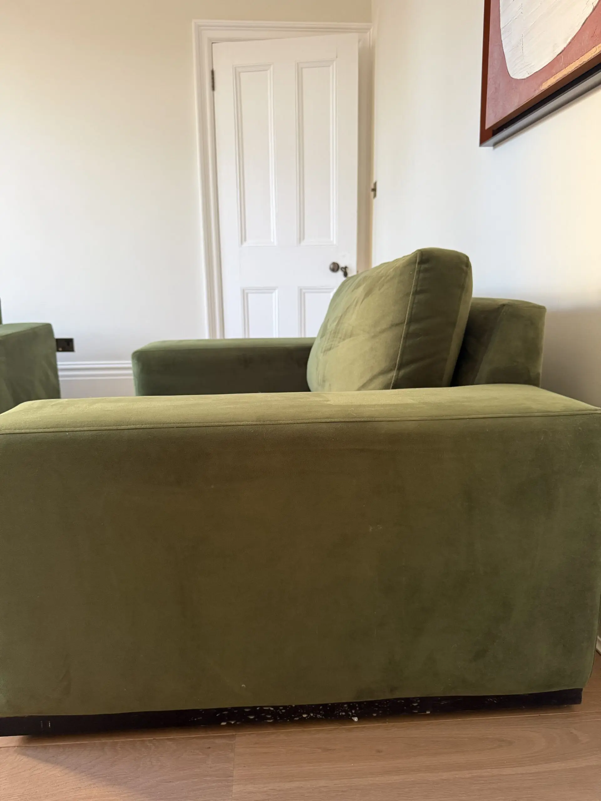 Swoon Denver green velvet love seat