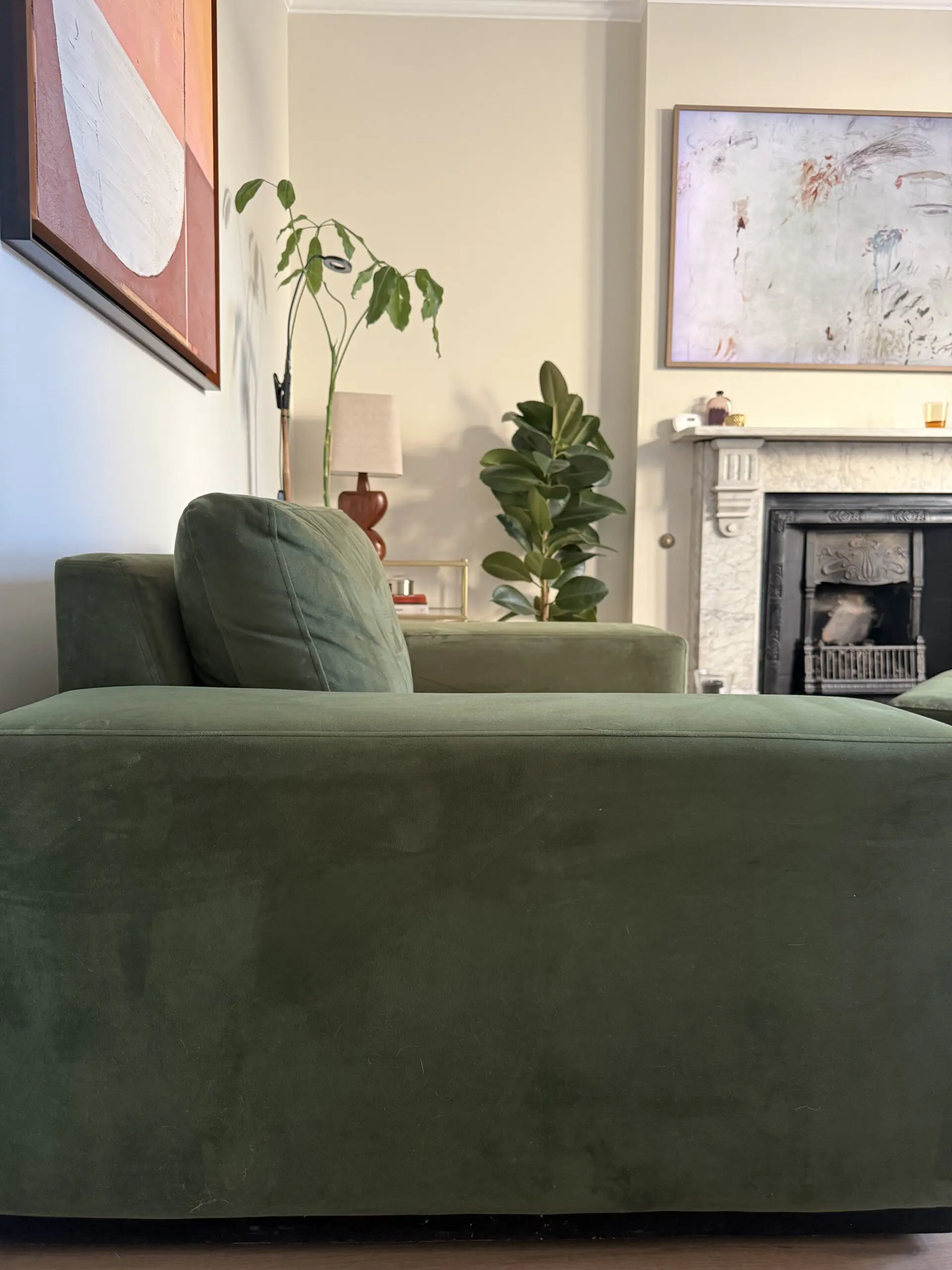 Swoon Denver green velvet love seat