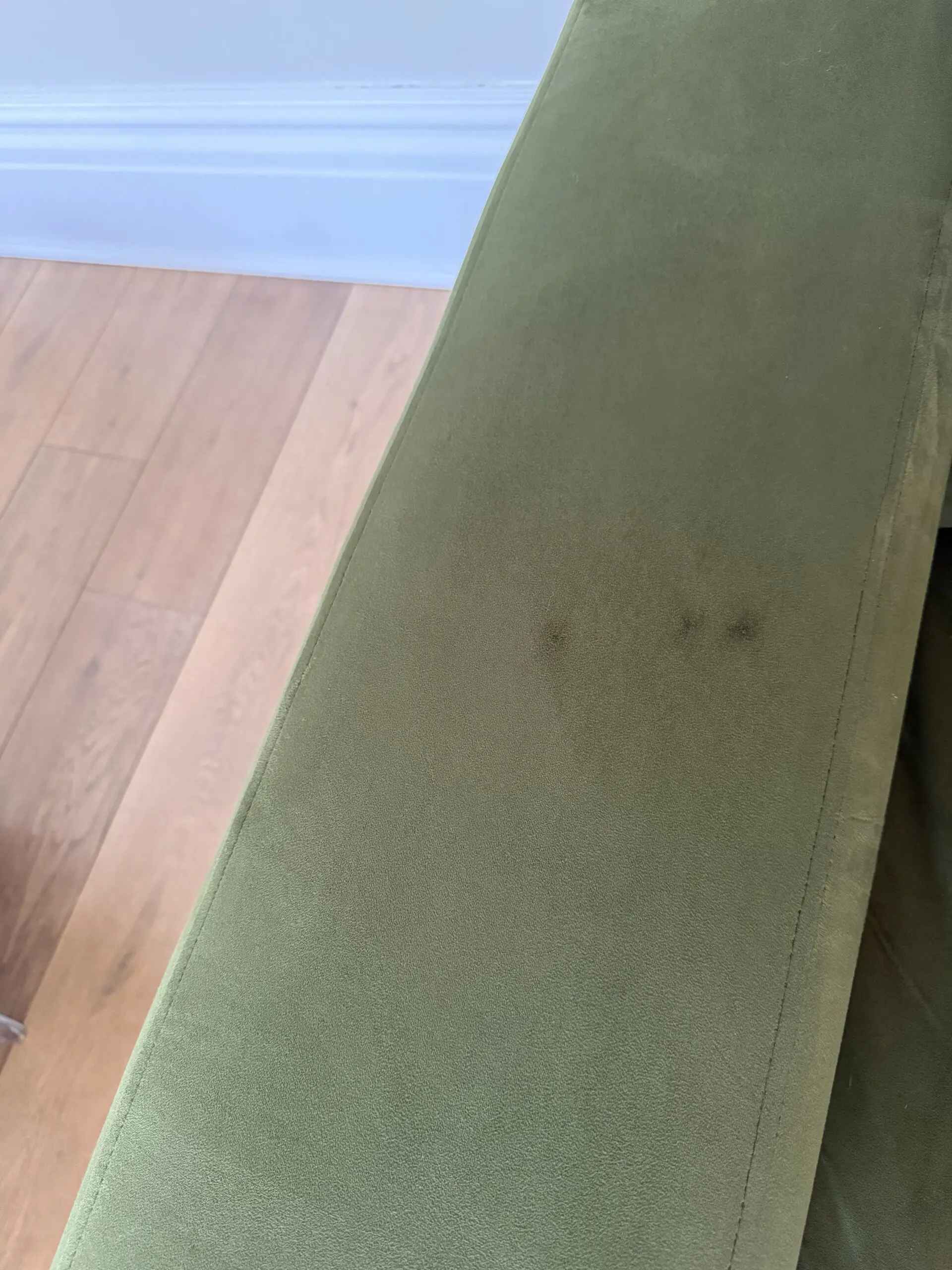 Swoon Denver green velvet love seat