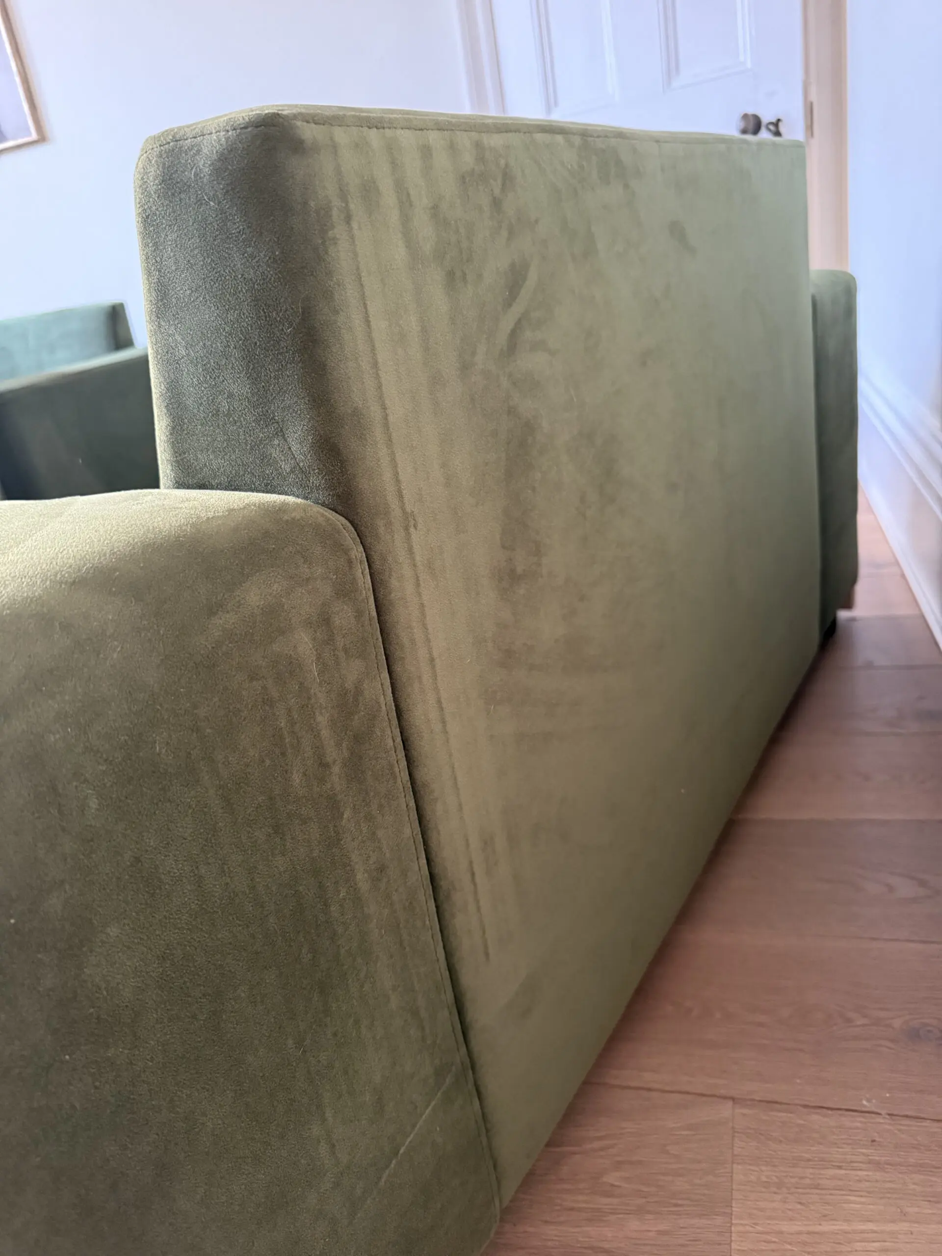 Swoon Denver green velvet love seat