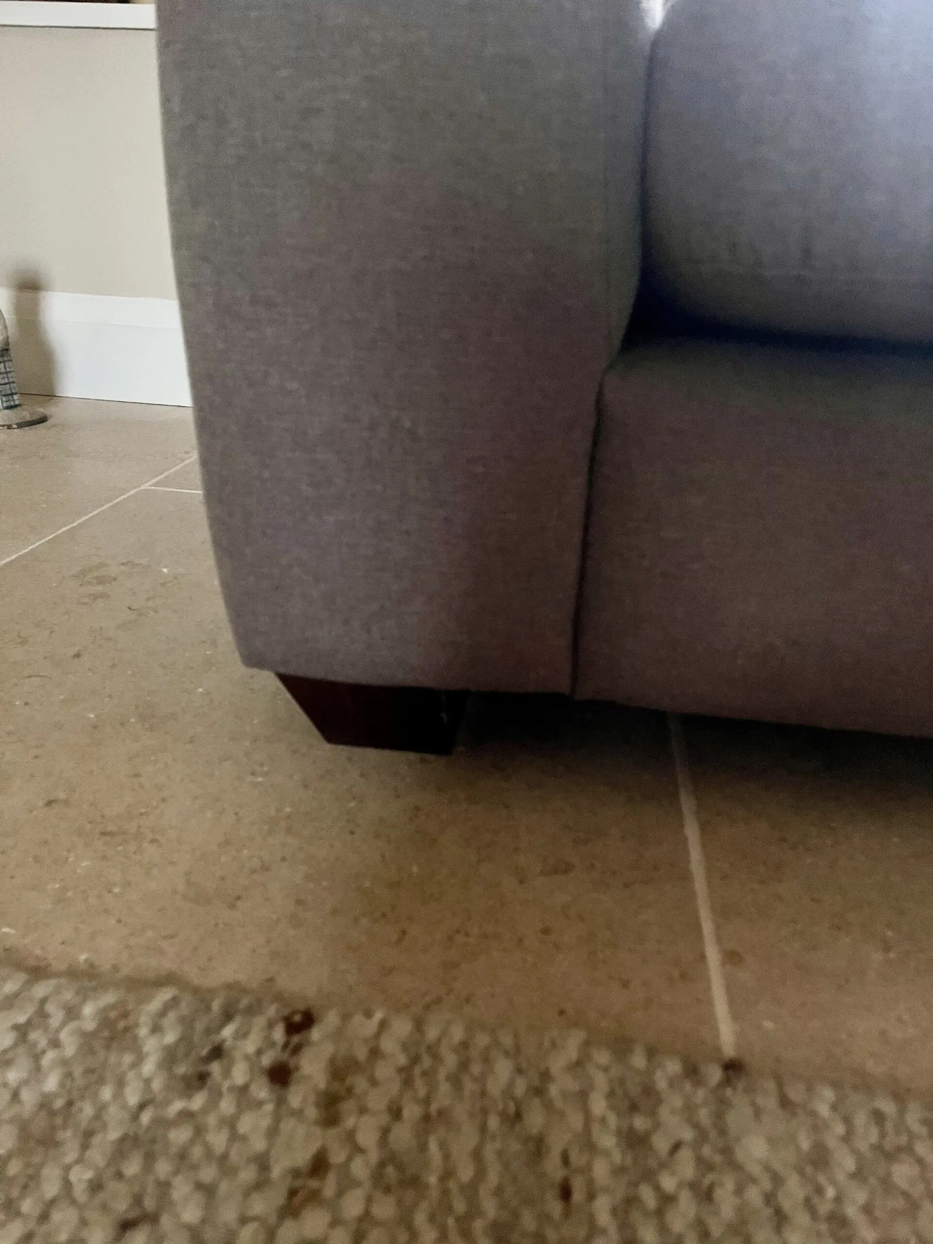 Grey two seater Heals sofa