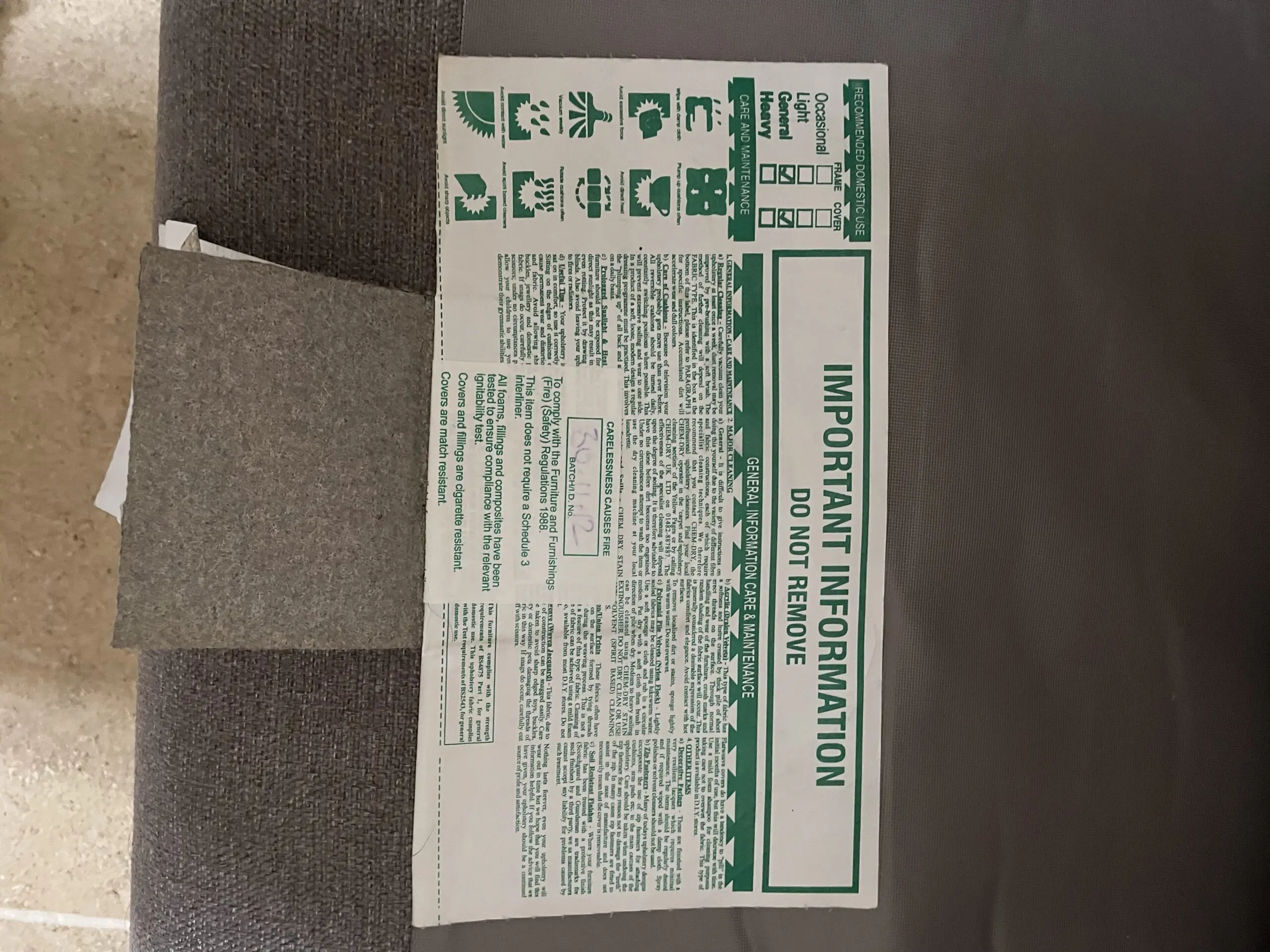 Grey two seater Heals sofa