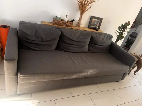 Ike Dark Grey Strandmon Friheten Sofa Bed Armchair Footstool