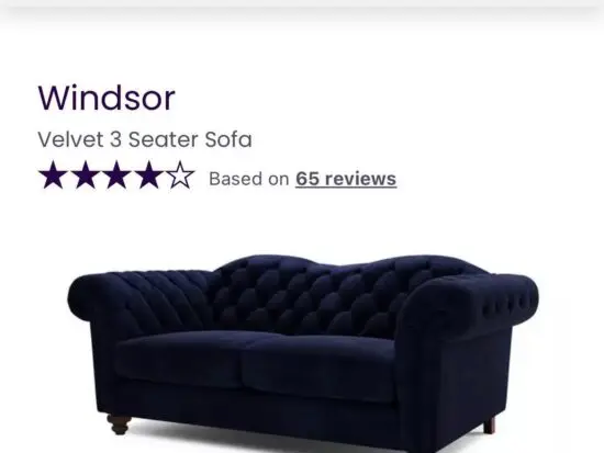 DFS WINDSOR SOFA CHESTERFIELD STYLE