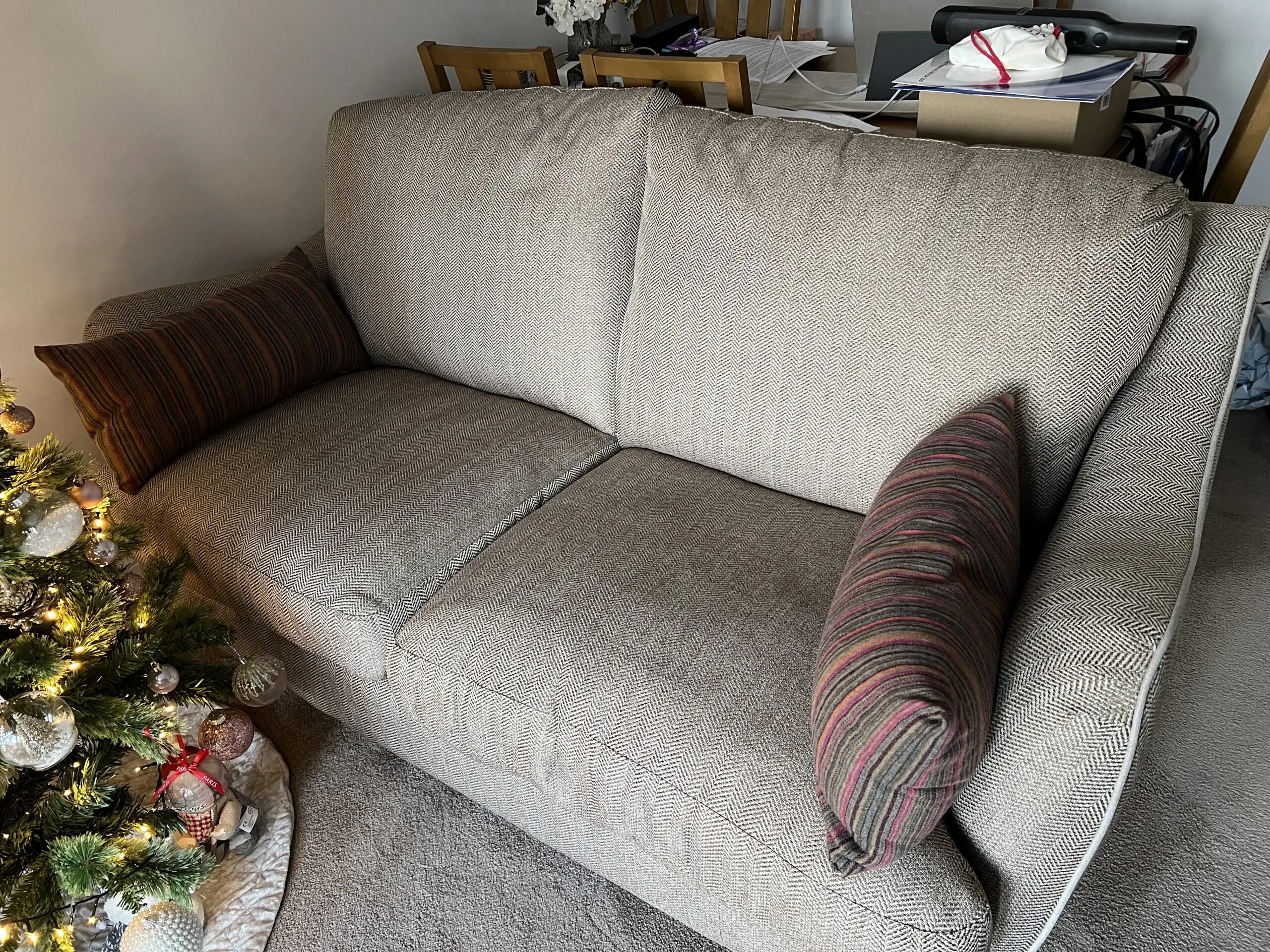 3 and 2 seater sofa with footstool