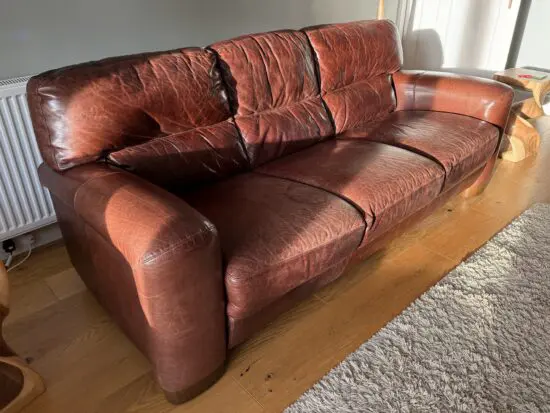 Leather 3 seater