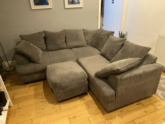 Abakus Grey Ferguson Cord Corner Sofa Set