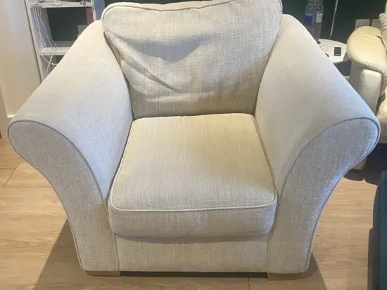 2 Armchairs - 1 Beige from NEXT AND 1 beige Reclining