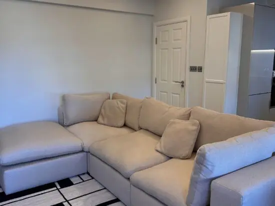 OPA Living Beige Cloud Sofa (3-seat, Modular, Footstool)