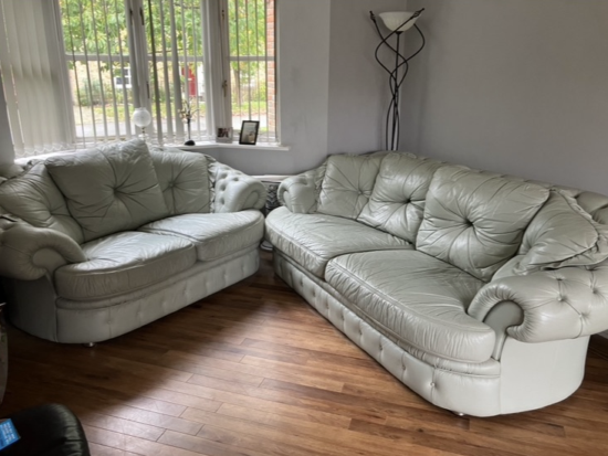LEATHER MATCHING SOFAS