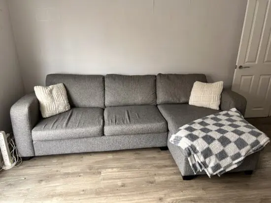 DFS grey corner sofa bed