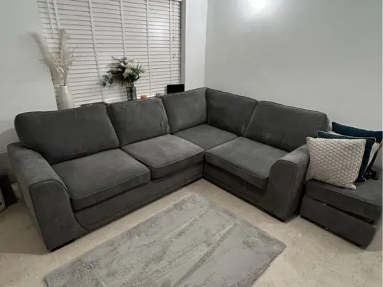 DFS Grey Orka Sofa - Left Hand facing with arm