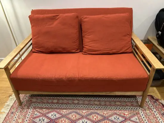 The Futon Company Pagoda 2-Seater Solid Oak Sofa Bed