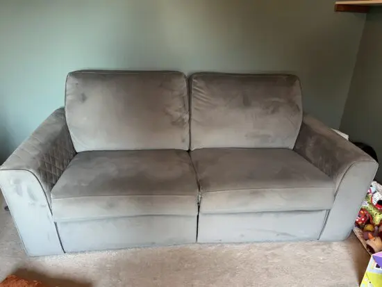 DFS grey 3 seater electric recliner