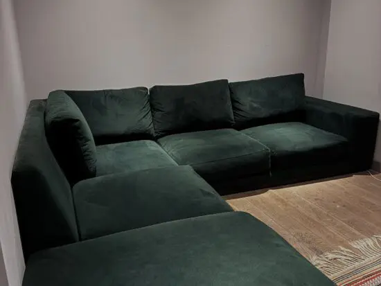 Swoon Denver Left Hand Corner Sofa Hunter Easy Velvet