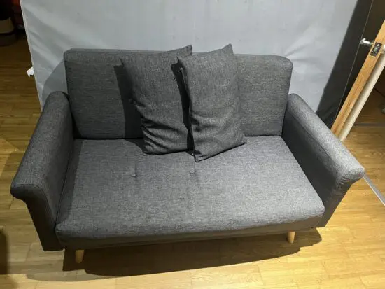 Eevie Fabric 2 Seater Sofa - Charcoal