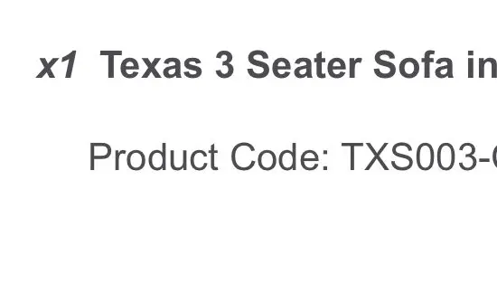 Oak Furniture Land Texas 3 Seater Sofa in Silver