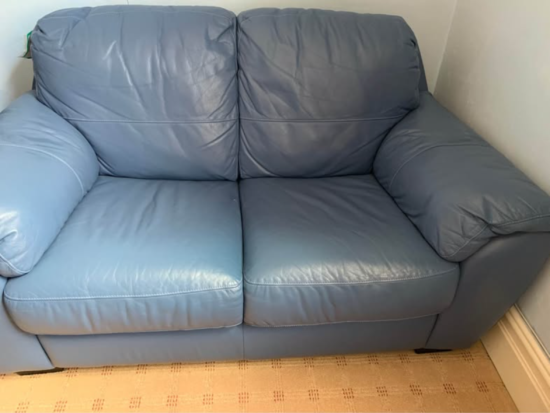 DFS 2 Seat blue sofa