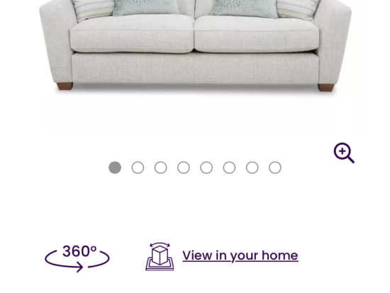 DFS Sophia sofa and recliner chair