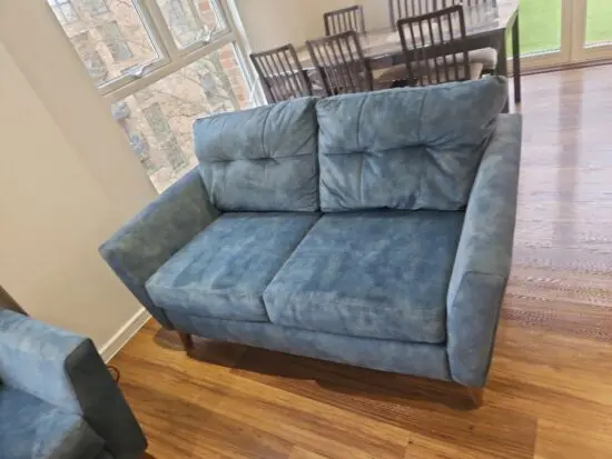 DFS french connection new studio 2 seat sofa in ocean blue