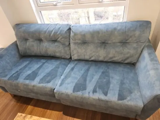 DFS french connection new studio 3 seat motion sofa in ocean blue