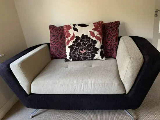 Furniture Village, black and biscuits colour, City small sofa