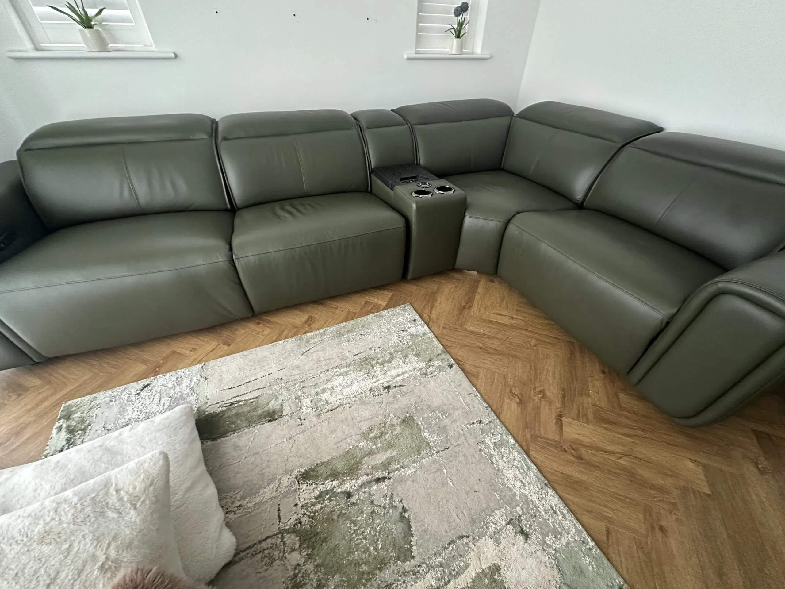 Sofology Premiere corner sofa 3 corner 1.5 - built in fridge, cup holders and wireless phone charger