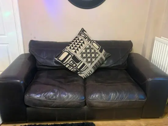 DFS Linda Barker Leather Sofa