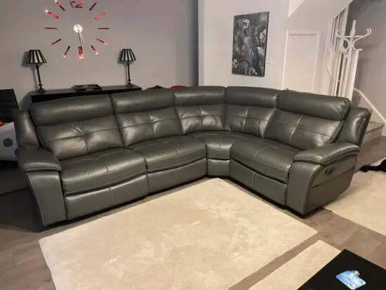 Langdale corner reclining (x2) leather sofa