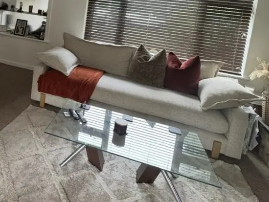 DFS Sensuous Cream Linen 4 seater sofa