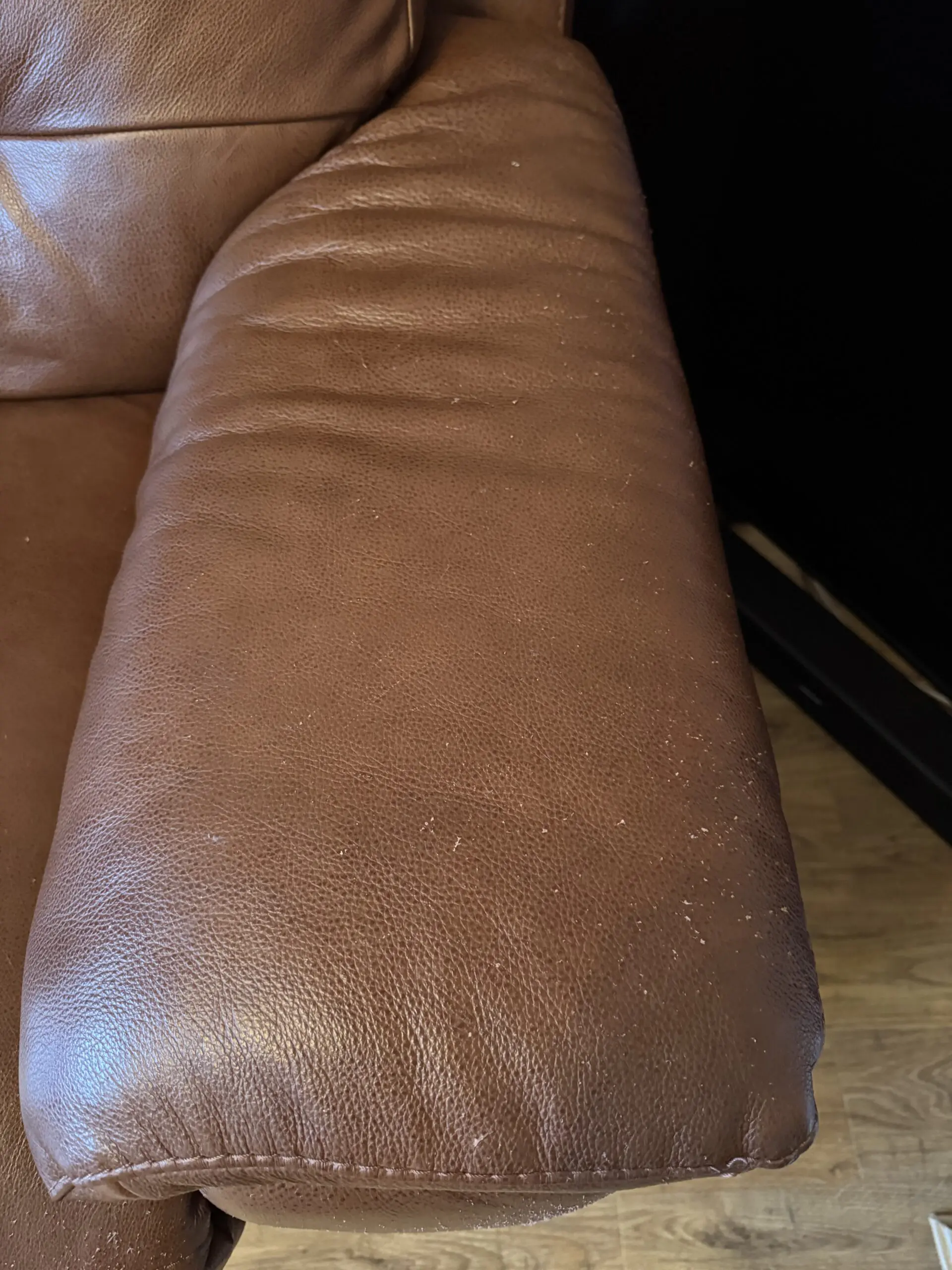 DFS Liaison Brown leather electric reclining sofa