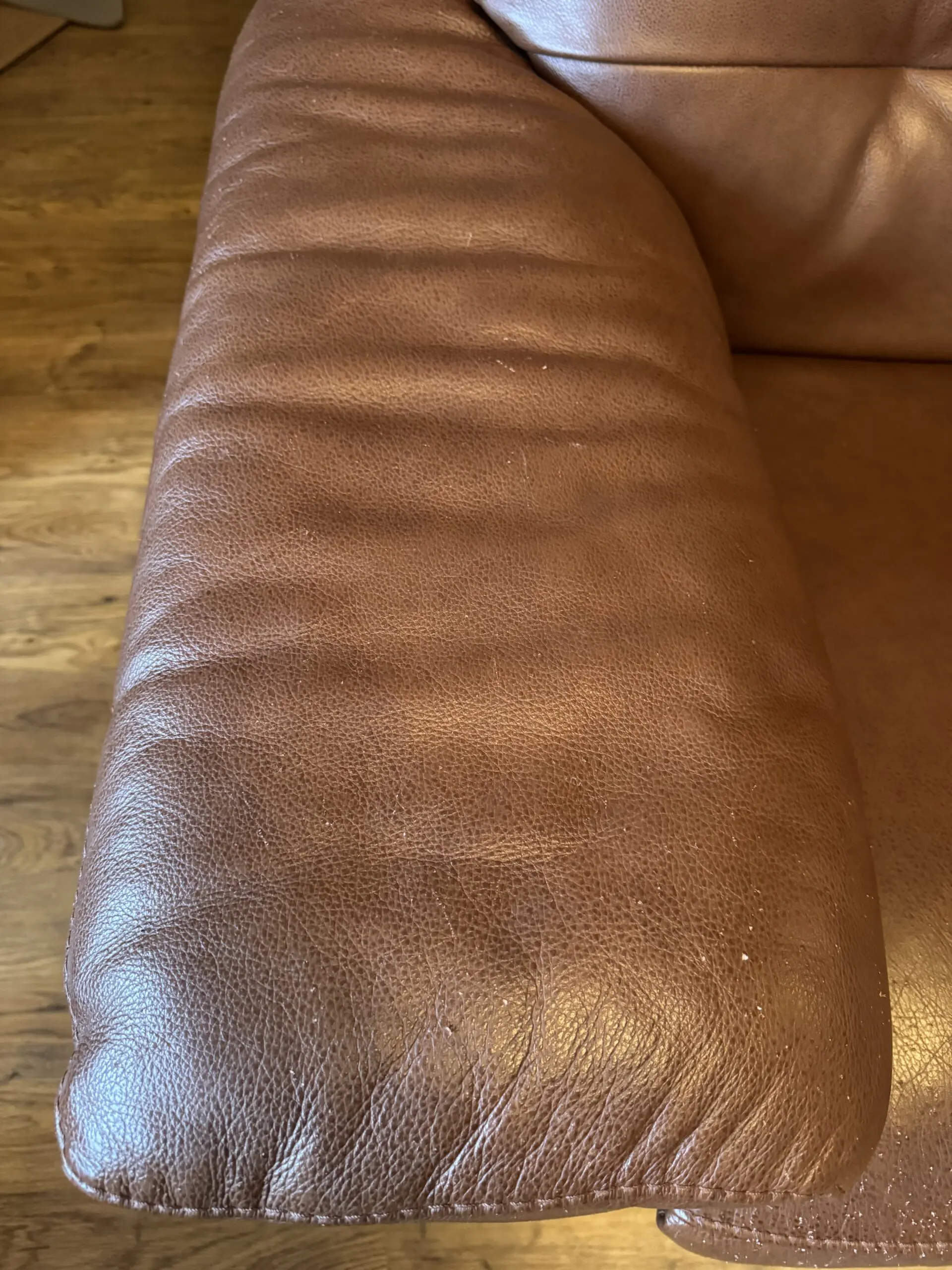 DFS Liaison Brown leather electric reclining sofa