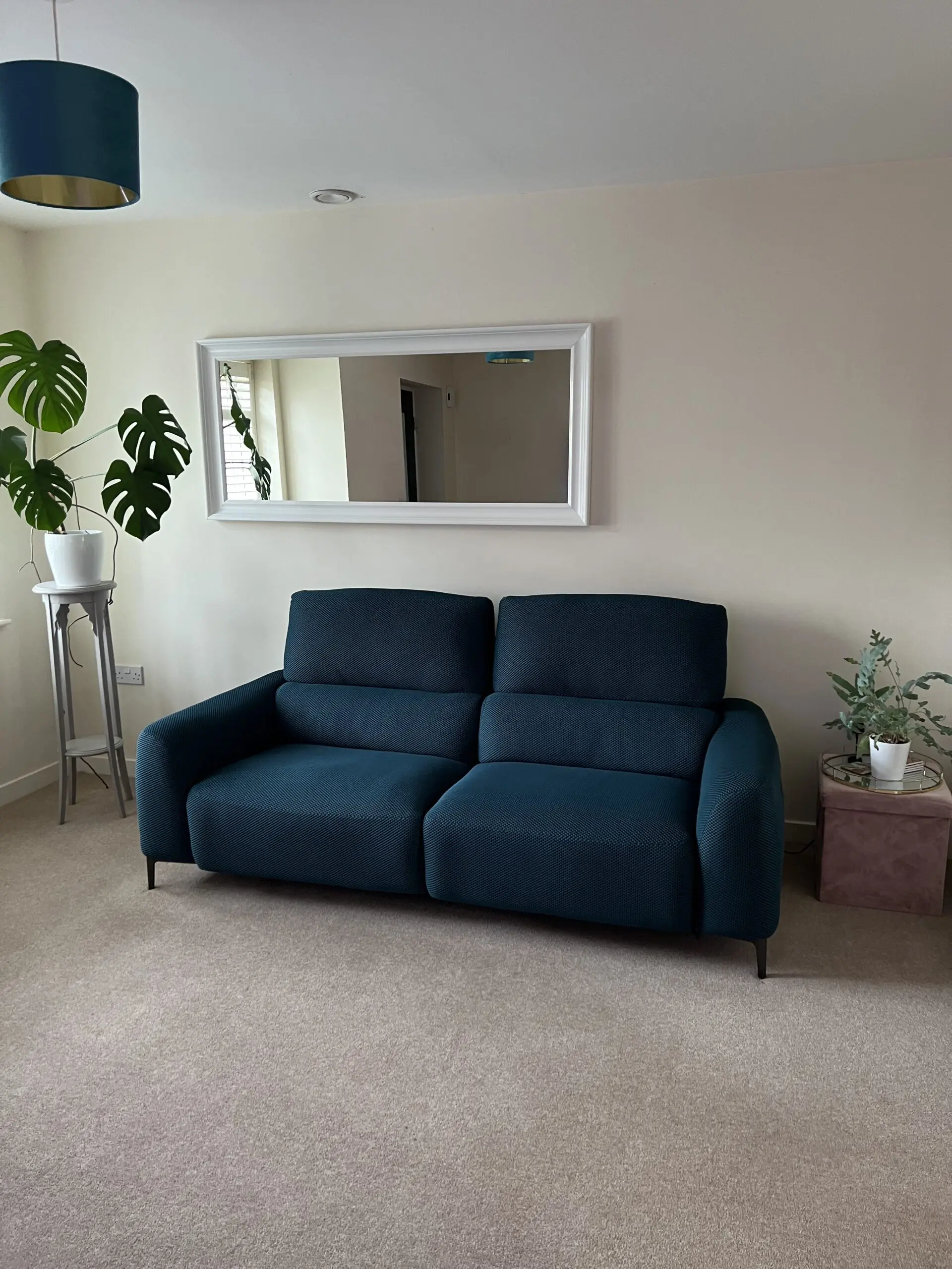 DFS Portebello 3 Seater Power Recliner - Lagoon Blue